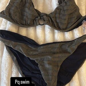 PQ Swim Textured Khaki Bikini Set